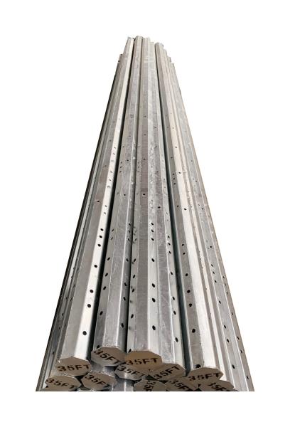 35FT High Electrical Power Pole , Electric Utility Pole For Transmission