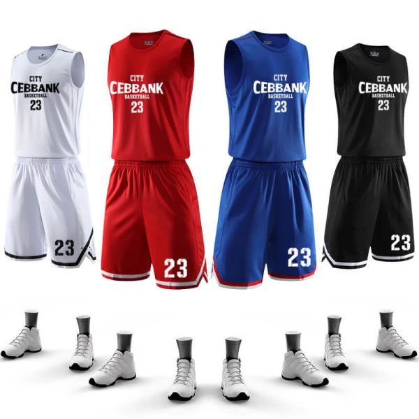 Sports Competition Clothing , Reversible Basketball Uniforms Customized Quick