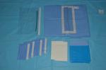 Anti Static EO Sterile Blue Disposable Surgical Packs , Abdominal Drape