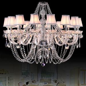 Wholesale Swag Crystal Chandelier Lighting with Lampshade (WH-CY-84） from china suppliers