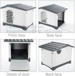 PP European Style Plastic Dog House, Pet Waterproof Outdoor Winter House,Dog