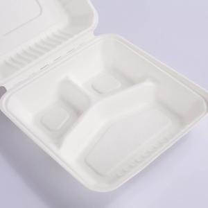 Wholesale Eco Friendly Sugarcane Bagasse Clamshell Biodegradable Take Away Food Packaging from china suppliers