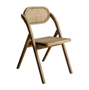 Wholesale Rubber Wood Frame Folding Restaurant Rattan Dining Chair for Wedding Events from china suppliers