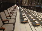 Wood Armrest Auditorium Classroom Seating / Audience Systems Retractable Seating