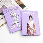 Passport Cover Wallet PU Leather Travel Card Holder Custom Logo UV Printing