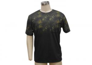 Wholesale Round Neck T Shirts / Mens Short Sleeve Polo Shirts Allover Pigment Placement Printing from china suppliers