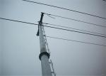 Flange Welding Monopole Transmission Line Tower , Painted High Voltage Tower