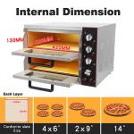 Double Deck Pizza Oven For Professional Cake Baking 585*480*420mm