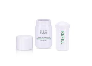 Wholesale Wholesale Refillable 30g 50gPlastic Sunblock Deodorant Stick Packaging Roll On Stick Flat Round Plastic Deodorant Bottle from china suppliers