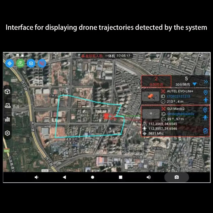 Handheld Suitcase Drone Signal Detector Positioning Jammer System 5.8G