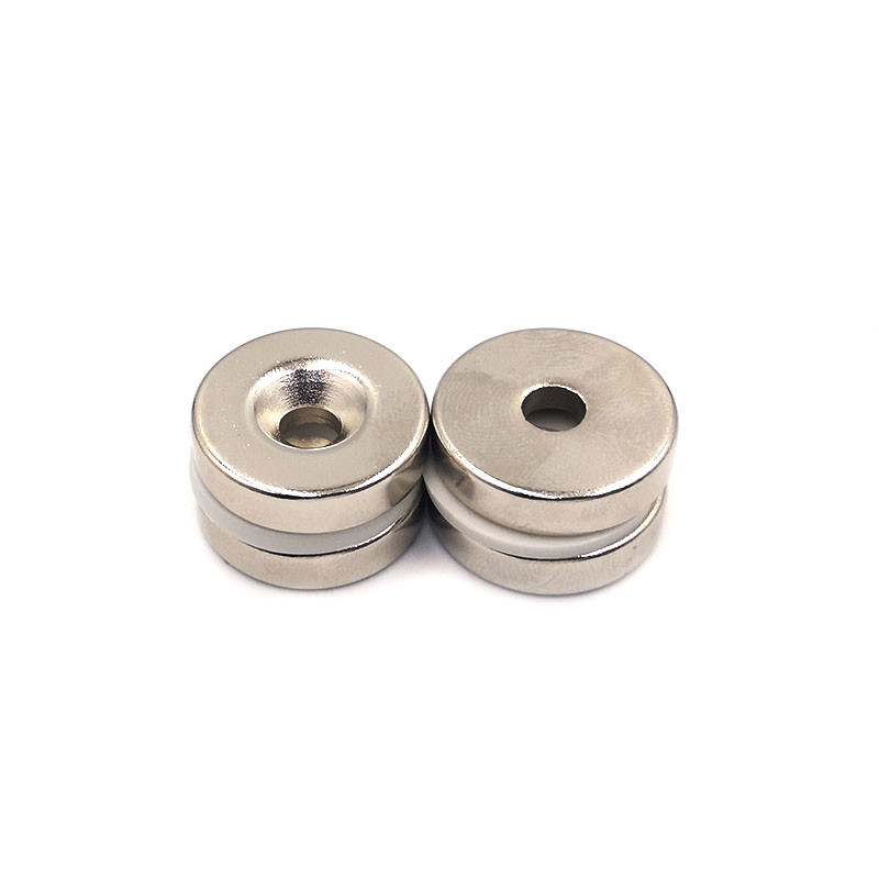 Strong Ndfeb N35 Permanent Ring Neodymium Magnet Nickel Coating