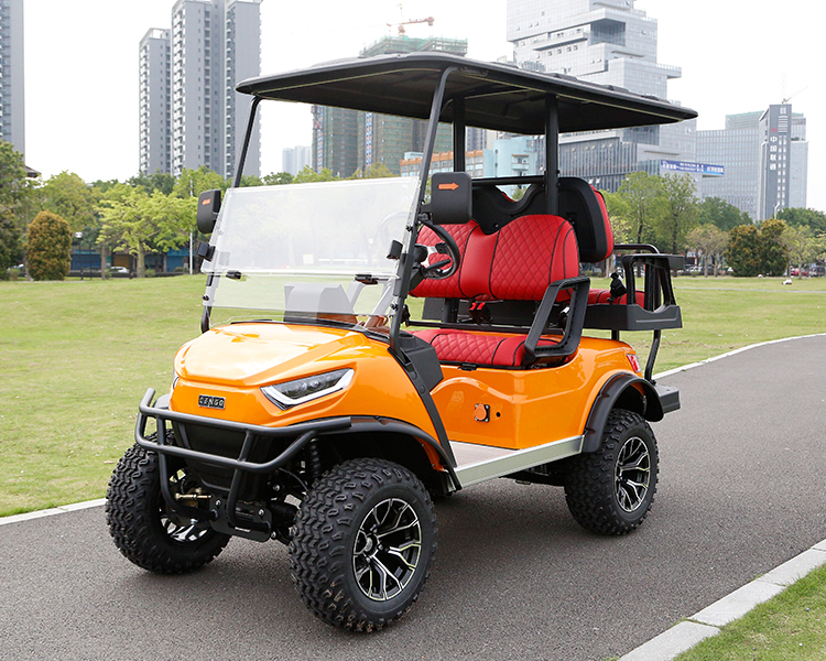 4 Wheel Electric Club Car Golf Cart Maximum Speed 30-50Km/h Electric Fuel Type Lifted 4 Passenger