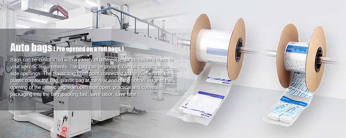 Pre Opened Auto Mailer Rolling Bags Customized Thickness LDPE Plastic Shipping Bags
