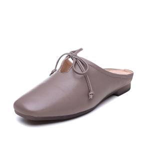 Wholesale HZM044 Single Shoes Women'S Spring New Thick Heel Pointed Literary Single Shoes Retro Soft Leather Mules Leather Shoes W from china suppliers