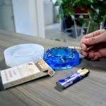 Home Decoration Silicone Resin Mold Sustainable Resin Art Molds Ashtray Shape