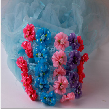 Children's crown veil, girls head flower veil headband, wedding princess wreath, wedding photography floor headdress hai