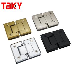 Wholesale Frameless 180 Degree Brass Shower Glass Door Hinges Enclosure System in PSS Finish from china suppliers