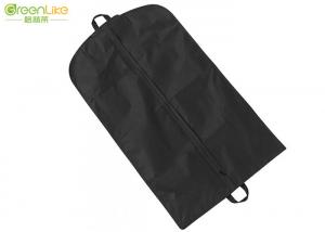 China 80gsm Folding Suit Garment Bag Zip Lock Clothes Cover Bags Black on sale