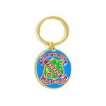 Iron Souvenir College Metal Key Chains With 30mm Flat Split Ring