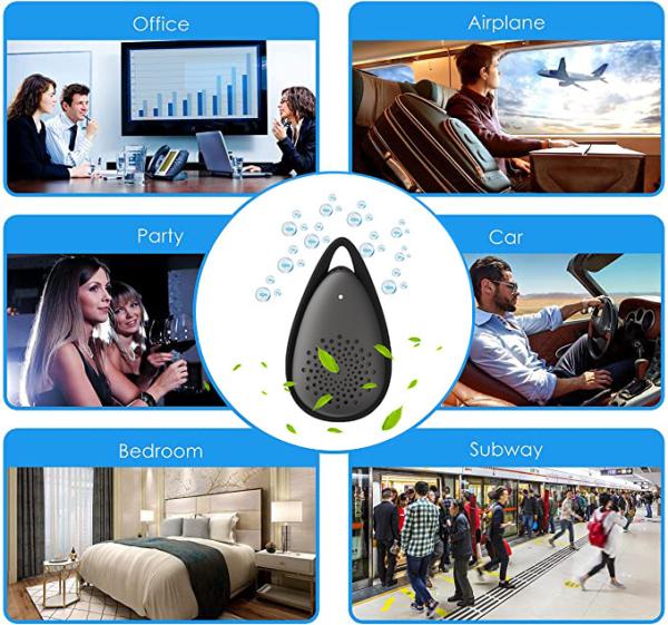 75g PC EVA Small Portable Air Purifier 99.9% Sterilization Rate For Air Cleaning