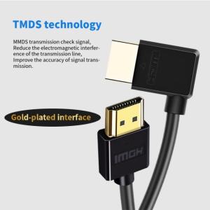 Wholesale HDMI Cable Left Angle 90 Degree High Speed HDMI Cord Supports UHD 4K 60hz from china suppliers