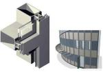 Multi functional Curtain Wall Aluminum Window Profile For Decoration Rectangle