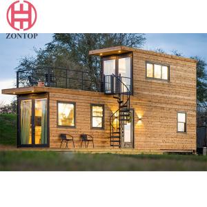 Wholesale Zontop Luxury 40 Feet Stackable Flat Pack Fully Furnished Prefabricated Storage Prefab Container Home House from china suppliers