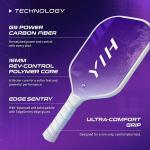 Professional Pickleball Paddles YIH Custom XL Paddle Size and 0.63 inch