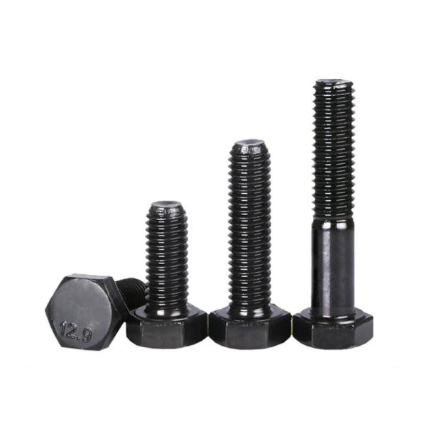 High Strength DIN933 Carbon Steel Hexagon Bolt with Oxidation Blackened Outer