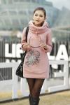 Autumn Ladies Hooded Sweatshirts , Cotton OEM Embroidered