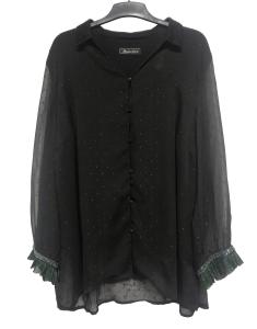 Wholesale SL2100 Black color Chiffon Top Long Sleeve / Women'S Long Sleeve Chiffon Blouse from china suppliers