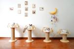Eco Friendly Wood Scratching Cat Climbing Tree Tower Cat Photo Table L Size 72cm