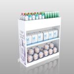 Customizable Promotion Display Rack Skincare Shop White Wooden Stand For Beauty