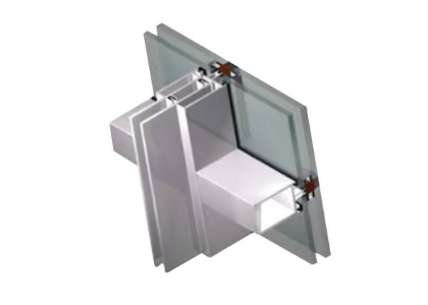 Dark Gray Fire Rated Curtain Wall , High Assembly Precision Unitized Glazing