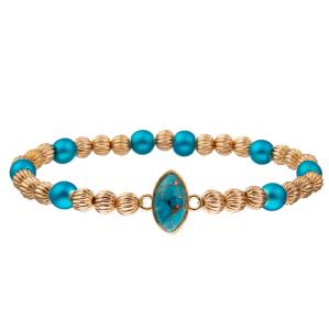 Wholesale 3 Colors Stone Handmade Beads Bracelets Gold Plated Pumpkin Shaped from china suppliers