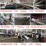 Q345 Steel Material 40FT Hot Dip Galvanized Electric Steel Pole