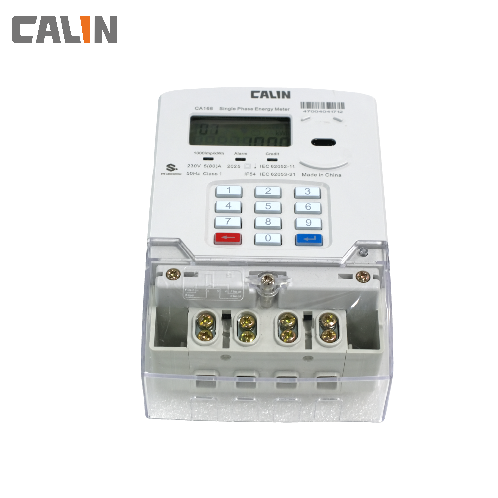 STS Single Phase Power Meter Prepayment Keypad Electricity Meter With PLC / RF