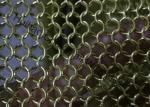 Gold Ring Mesh Chainmail Weave Type Stainless Steel Round Ring PVD Metal Mesh