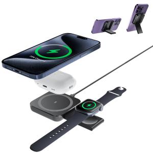 Wholesale 2 In 1 Magnetic Wireless Charging Station Foldable Business Magnetic Wireless Charger from china suppliers