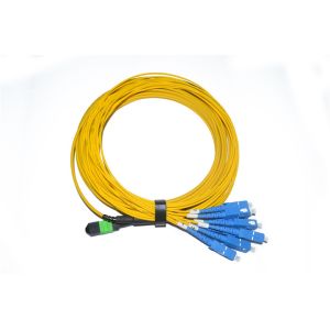 8 Fiber Singlemode MPO/MTP to SC Ribbon Ruggedized cable