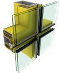 6063 Ventilated Thermal Break aluminium Curtain Wall profile Extrusions Mill