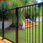 Contemporary Black Aluminum Fence Privacy No Dig Scallop Garden Fence Panel