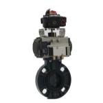 Pneumatic Control WCB Butterfly Valve DN15 - DN600 Auto Sealed Oil Media