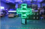 Green LED PHARMACY Cross Display Eye-Catching Illuminated Sign for Attracting
