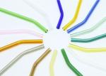 Transparent color glass straws anti high temperature pipe juice drink milk tea