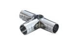 Eco-friendly Plumbing Metal Pipe Connectors , Black Electrophoresis Pipe Fitting