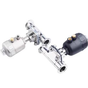 Wholesale Casting WZ Food Grade Aseptic Pneumatic Actuated Tank Bottom 2'' Sanitary Tri-clamp Diaphragm Valve 1/8''-4 from china suppliers