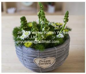 Wholesale 2016 new style wicker garden baskets round shape willow plant basket from china suppliers