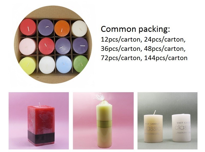 Colorful Scented White Religious Beeswax Pillar Candles Gift Decorative D3.6CM