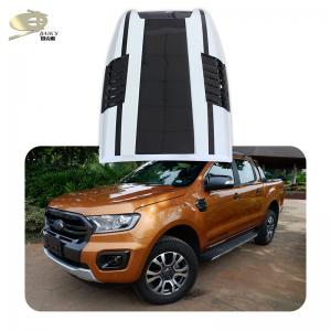 China Black Car Bonnet Hood Scoop For Toyota Ranger T7 T8  2015-2017 2018-2021 Engine Guard Cover on sale